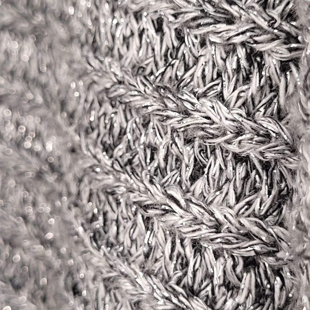 Cheryl Nash Silver Sparkle Cardigan Sweater - Picture 3 of 7
